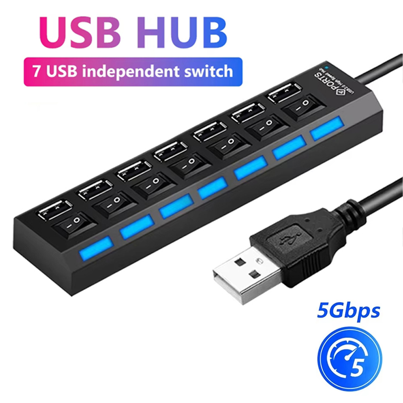 7 Port USB 2.0 Hub Splitter Di - Laptop Office Accessories incelemesi ve fiyatı